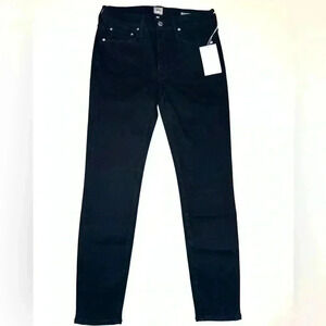 Edwin Womens pixie 9” Mid Rise Skinny Jeans Size 28 Black